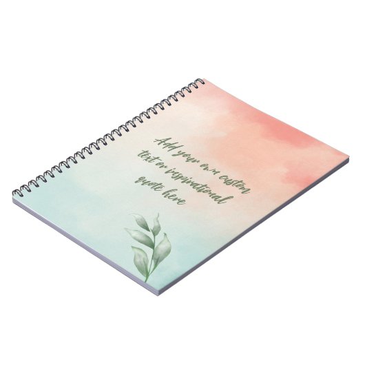 Creëer Uw eigen Motivatie prijsopgave voor Waterve Notitieboek (Linkerzijde)