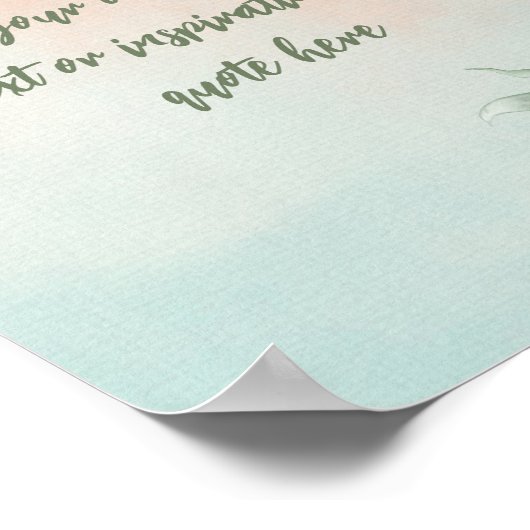 Creëer Uw eigen Motivatie prijsopgave voor Waterve Poster (Hoek)