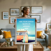 Creëer uw eigen Motivatie retro Surf bestelwagen Poster