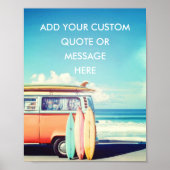 Creëer uw eigen Motivatie retro Surf bestelwagen Poster (Voorkant)
