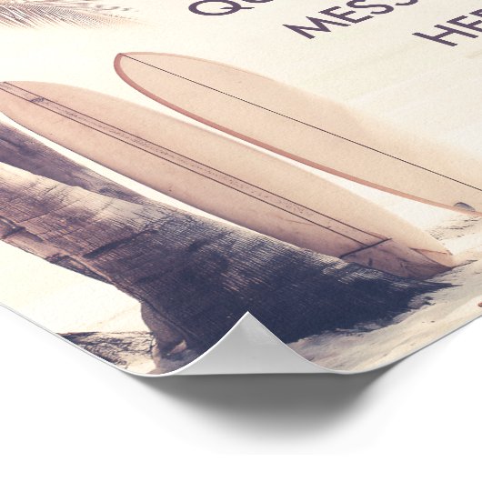 Creëer Uw eigen Motivatie-Surfboard Palm Beach Poster (Hoek)