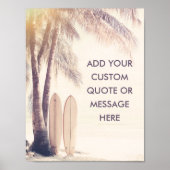 Creëer Uw eigen Motivatie-Surfboard Palm Beach Poster (Voorkant)