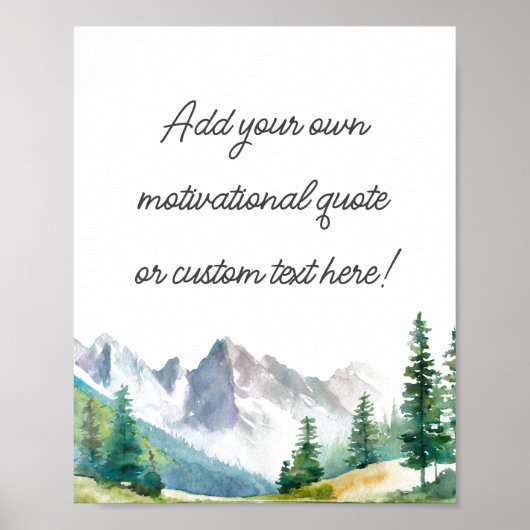 Creëer Uw eigen Mountain Quote Poster (Voorkant)