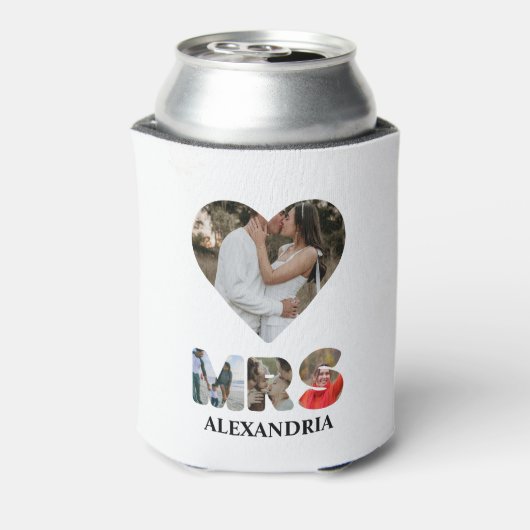 Creëer uw eigen Mr. en Mrs. Foto Matching koppels Blikjeskoeler (Blikje Achterkant)