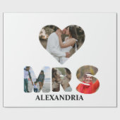 Creëer uw eigen Mr. en Mrs. Foto Matching koppels Cadeaupapier (Vlak)