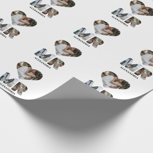 Creëer uw eigen Mr. en Mrs. Foto Matching koppels Cadeaupapier (Hoek)