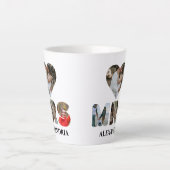 Creëer uw eigen Mr. en Mrs. Foto Matching koppels Latte Mok (Voorkant)