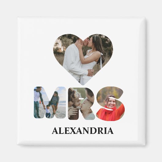 Creëer uw eigen Mr. en Mrs. Foto Matching koppels Magneet (Voorkant)