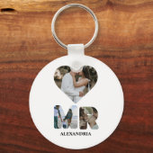 Creëer uw eigen Mr. en Mrs. Foto Matching koppels Sleutelhanger (Voorkant)