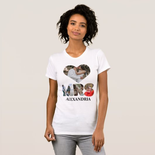 Creëer uw eigen Mr. en Mrs. Foto Matching koppels T-shirt (Voorkant volledig)
