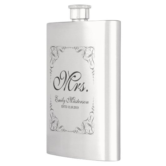 Creëer uw eigen Mr Mrs zijn haar bruiloft monogram Flacon (Links)