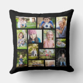Creëer Uw eigen Multi Photo Collage Black White Kussen (Achterkant)