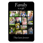 Creëer Uw eigen Multi Photo Collage Black White Magneet (Verticaal)