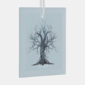 Creëer Uw eigen Mystical Blue Tree Glas Ornament (Voorkant Rechts)