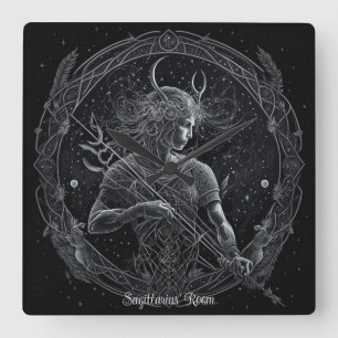 Creëer Uw eigen mystieke Astrologie Boogschutter Vierkante Klok