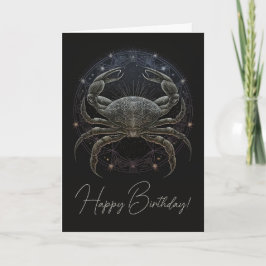Creëer Uw eigen mystieke Astrologie Kanker Zodiac Feestdagen Kaart