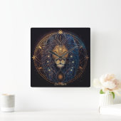 Creëer Uw eigen mystieke Astrologie Leo Zodiac Vierkante Klok (Huis)