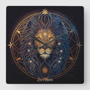 Creëer Uw eigen mystieke Astrologie Leo Zodiac Vierkante Klok