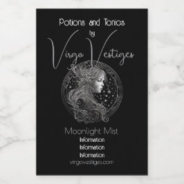 Creëer Uw eigen mystieke Astrologie Maagd Zodiac Wijn Etiket
