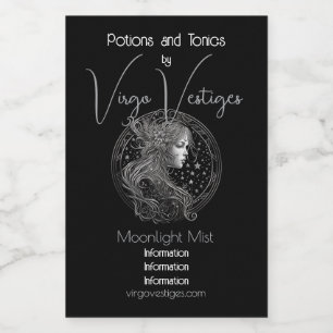 Creëer Uw eigen mystieke Astrologie Maagd Zodiac Wijn Etiket