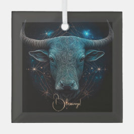 Creëer Uw eigen mystieke Astrologie Stier Zodiac Glas Ornament
