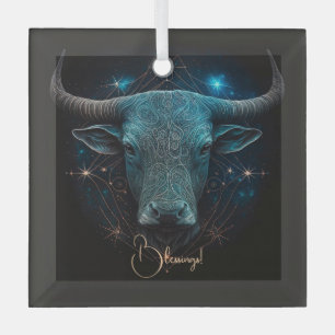 Creëer Uw eigen mystieke Astrologie Stier Zodiac Glas Ornament