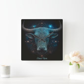 Creëer Uw eigen mystieke Astrologie Stier Zodiac Vierkante Klok (Huis)