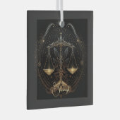 Creëer Uw eigen mystieke Astrologie Weegschaal Zod Glas Ornament (Voorkant Rechts)
