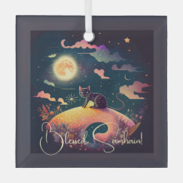 Creëer Uw eigen mystieke Black Cat Landscape Glas Ornament