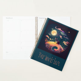 Creëer Uw eigen mystieke Black Cat Landscape Planner