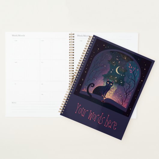 Creëer Uw eigen mystieke Black Cat Magic Window Planner (Display)