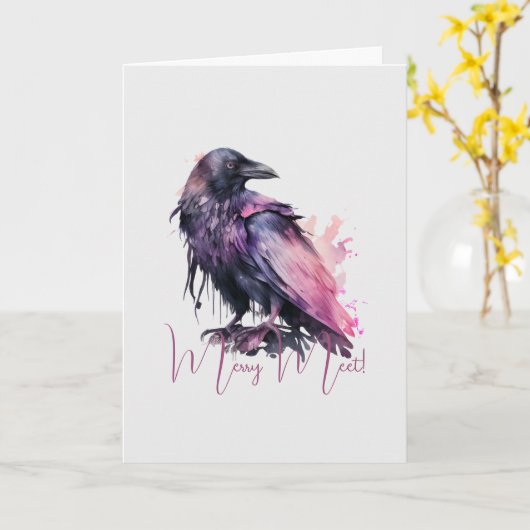 Creëer Uw eigen mystieke Black Raven Kaart (Gele Bloem)