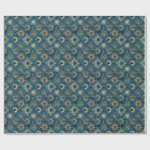 Creëer Uw eigen Mystieke Blauw & Goud Celestial Cadeaupapier (Vlak)