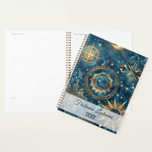 Creëer Uw eigen Mystieke Blauw & Goud Celestial Planner (Display)