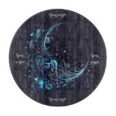 Creëer Uw eigen mystieke blauw & zilveren maanalta Snijplank (Voorkant)
