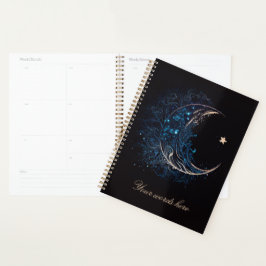 Creëer Uw eigen Mystieke Blauwe & Gouden Maan Planner