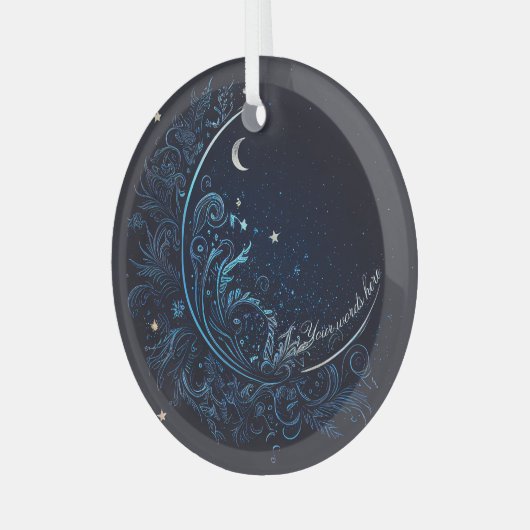 Creëer Uw eigen mystieke Blauwe Maan Glas Ornament (Voorkant links)