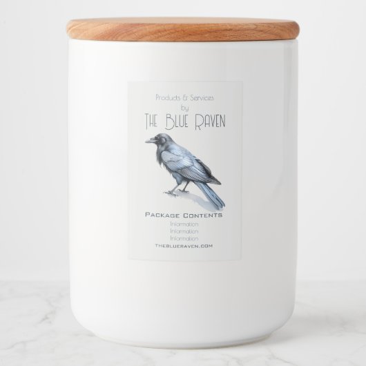 Creëer Uw eigen mystieke Blue Raven apotheek Voedselcontainer Etiket (Voorkant)