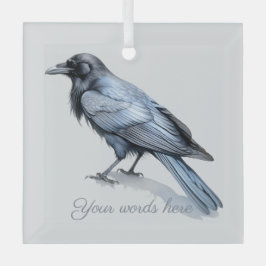 Creëer Uw eigen mystieke Blue Raven Glas Ornament