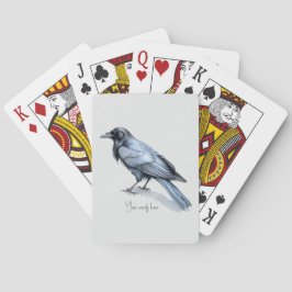 Creëer Uw eigen mystieke Blue Raven Pokerkaarten