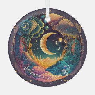 Creëer Uw eigen mystieke Crescent Moons Bos Glas Ornament
