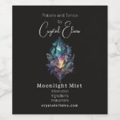 Creëer Uw eigen mystieke kristallen apotheeklabel Wijn Etiket (Enkel label)