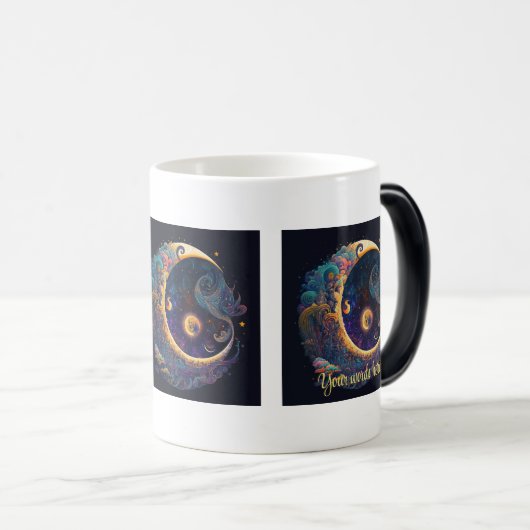 Creëer Uw eigen mystieke Zeemeermin Moon Magische Mok (Voorkant rechts)