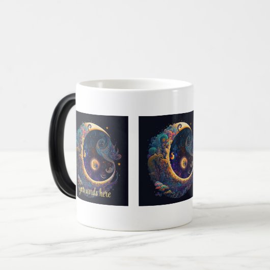 Creëer Uw eigen mystieke Zeemeermin Moon Magische Mok (Voorkant links)