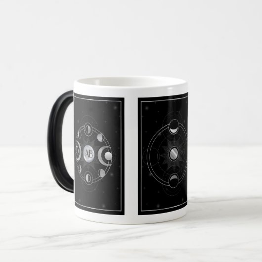 Creëer Uw eigen mystieke zilveren drievoudige Moon Magische Mok (Voorkant links)