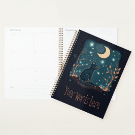 Creëer Uw eigen mystieke zwarte kat & wilde bloeme Planner