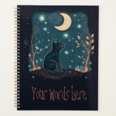 Creëer Uw eigen mystieke zwarte kat & wilde bloeme Planner (Voorkant)