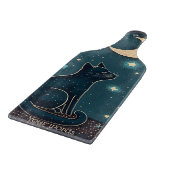 Creëer Uw eigen mystieke zwarte kat & wilde bloeme Snijplank (Hoek)