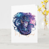 Creëer Uw eigen mythische Medusa Gorgon Kaart (Gele Bloem)