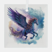 Creëer Uw eigen mythische Pegasus Glas Ornament (Achterkant)